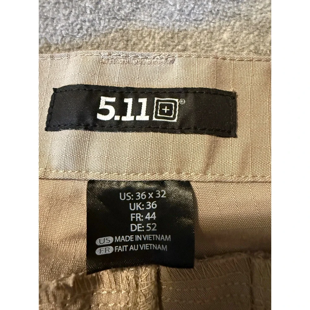 5.11 Tactical Stryke Pants Mens 36x32 Khaki Ripstop Cargo Work Hunting Utility